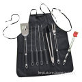 BBQ Tool Set, 9pcs, Stainless Steel, with Apron